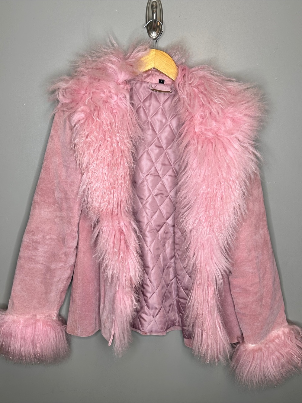 Vintage Brandon Thomas Leather Fur Lined Jacket